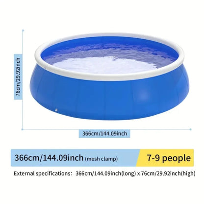 Inflatable Round Swimming Pool for Outdoor, Backyard