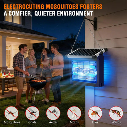 Solar Bug Zapper 4500V High Power Cordless Mosquito Zapper,