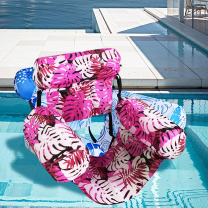 Inflatable Floating Lounger Chair with Arm & Backrest for Pool, Lake or Beach