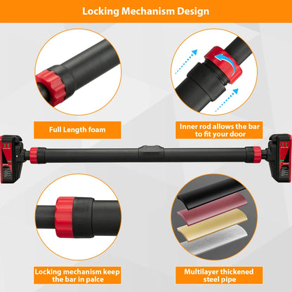 Strength Training Door Frame Pull-up Bar. Adjustable Width 200kg Max Load Capacity
