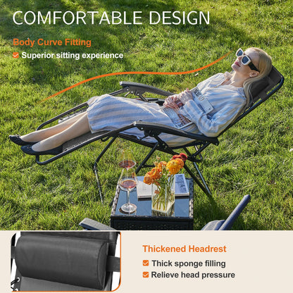 Set of 2 Zero Gravity Lounge Chairs