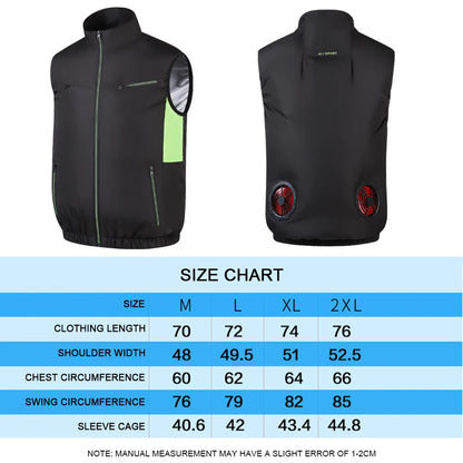 Cooling Vest Breathable Sleeveless with Cooling Fan