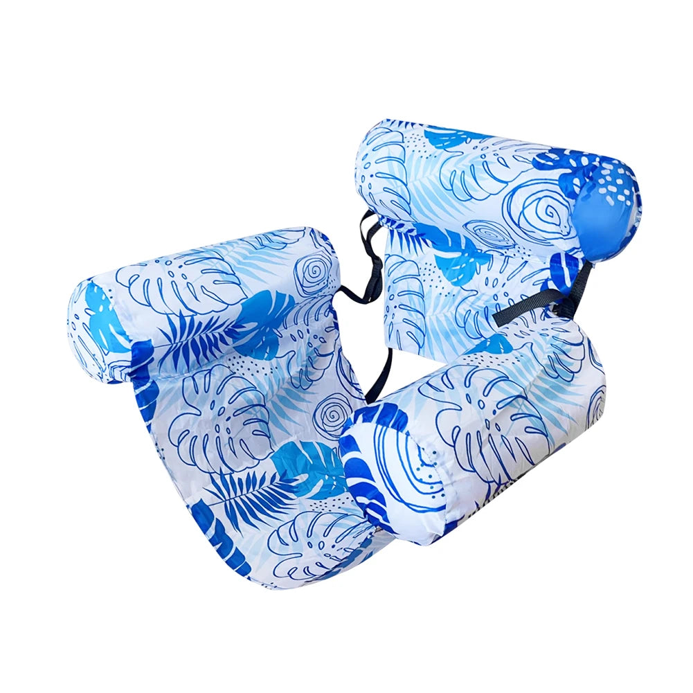Inflatable Floating Lounger Chair with Arm & Backrest for Pool, Lake or Beach