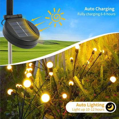 8-Head Solar Firefly Lights LED Solar Lights
