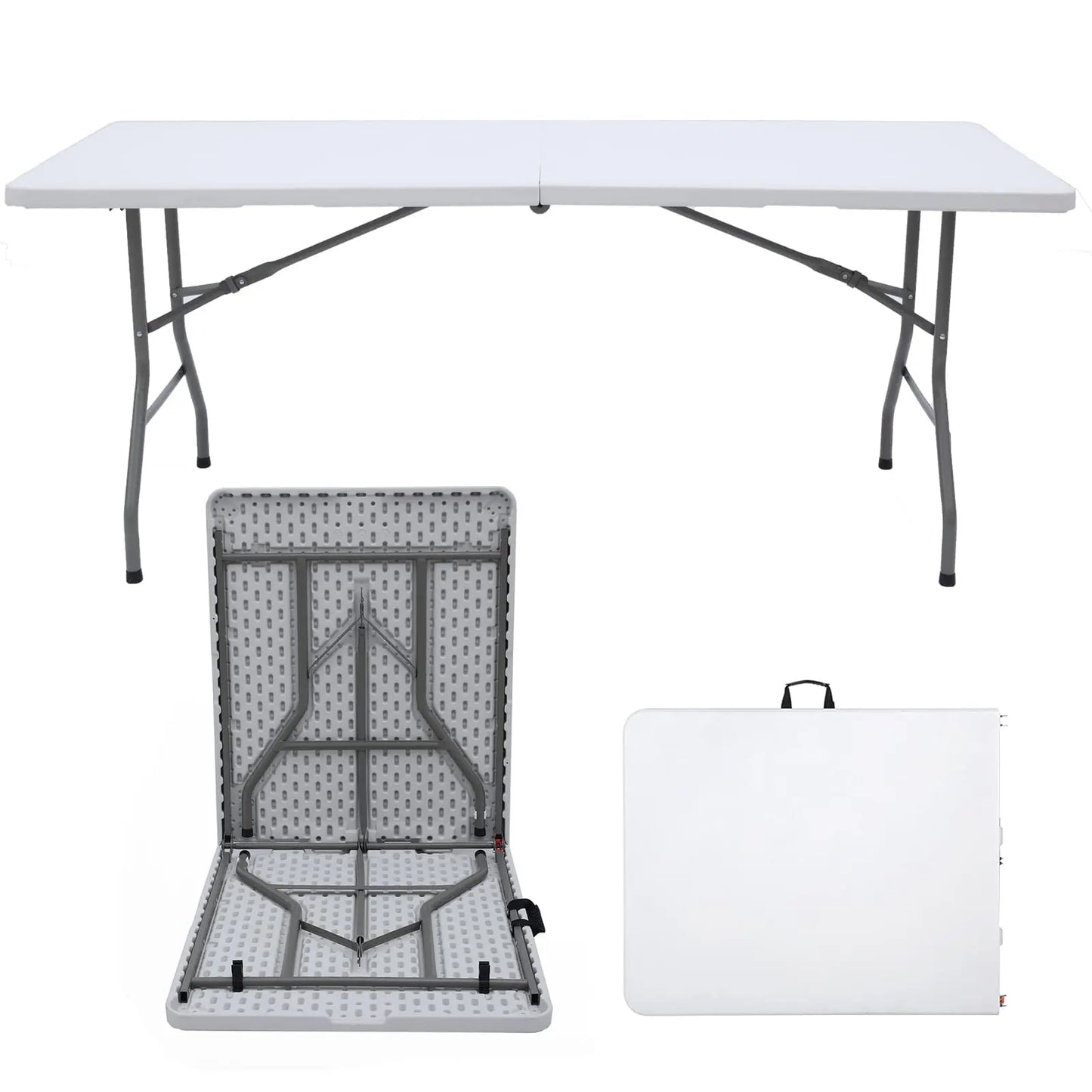 6 FT Lightweight Plastic Folding Utility Table