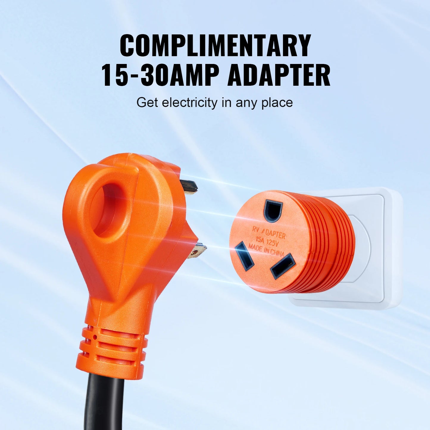 RV Extension Cord with LED Indicator Handle
