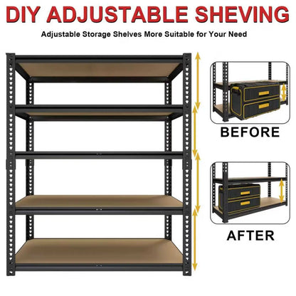 3050 LB Sturdy Metal Garage Shelving System with Adjustable Height.