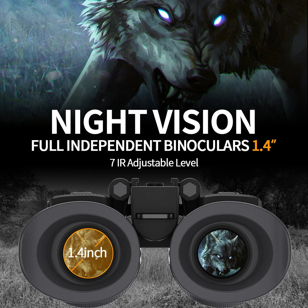 Head-Mounted Night Vision Goggles & Binoculars for Adults. Manual Focus & 8X Digital Zoom.
