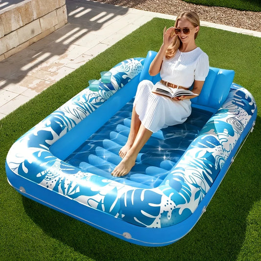 4 in 1 Suntan Raft Inflatable Floatie Tanning Pool