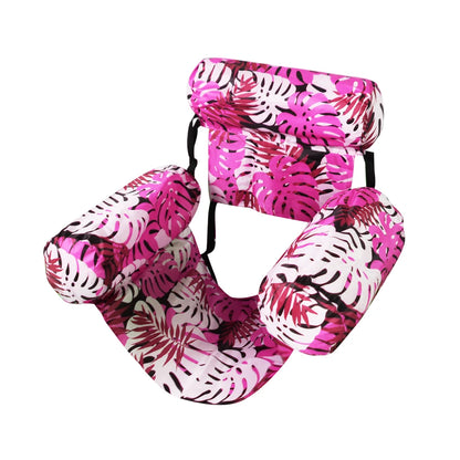 Inflatable Floating Lounger Chair with Arm & Backrest for Pool, Lake or Beach