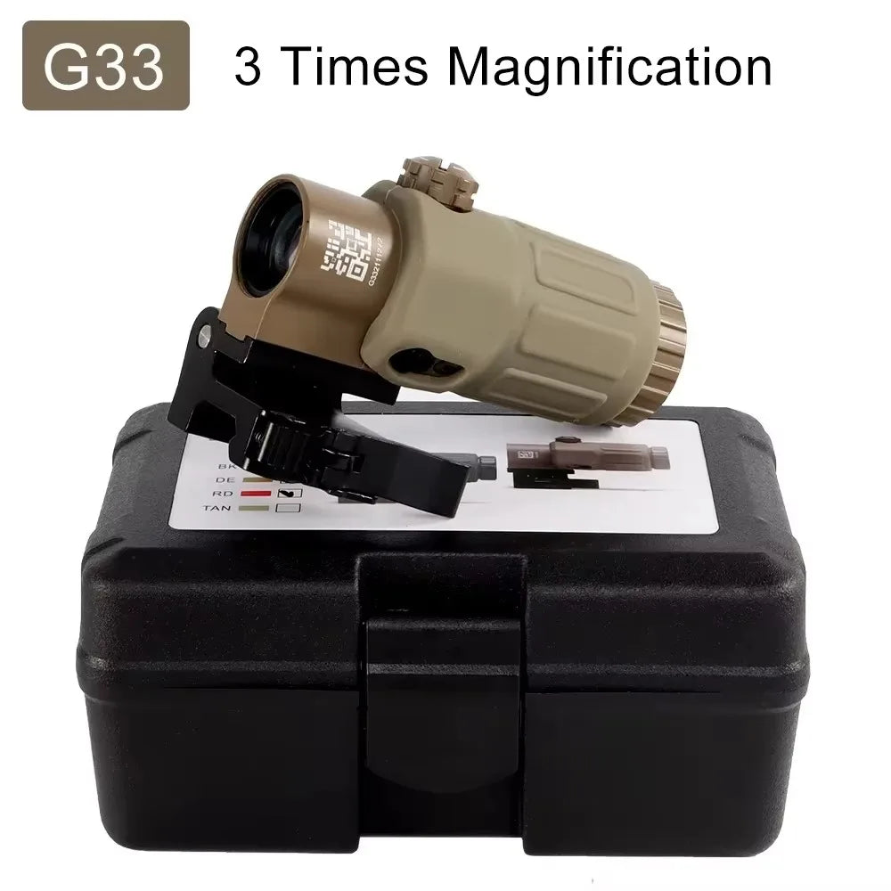 Fixed 3X 5X Magnifier Scope With Quick Detachable QD Mount