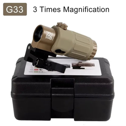 Fixed 3X 5X Magnifier Scope With Quick Detachable QD Mount