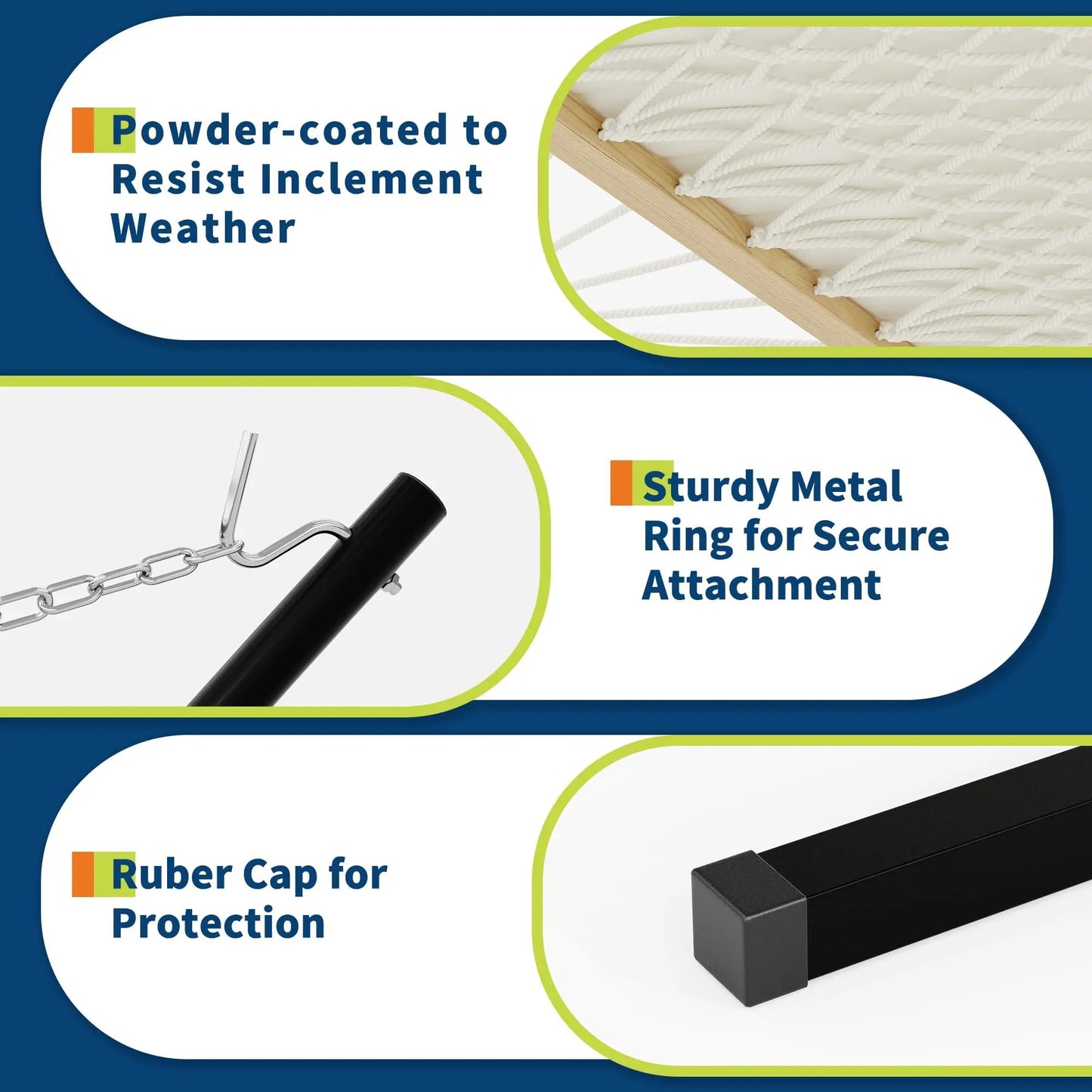 2 Person Double Hammock with Stand, Adjustable Steel Frame & Pillow,