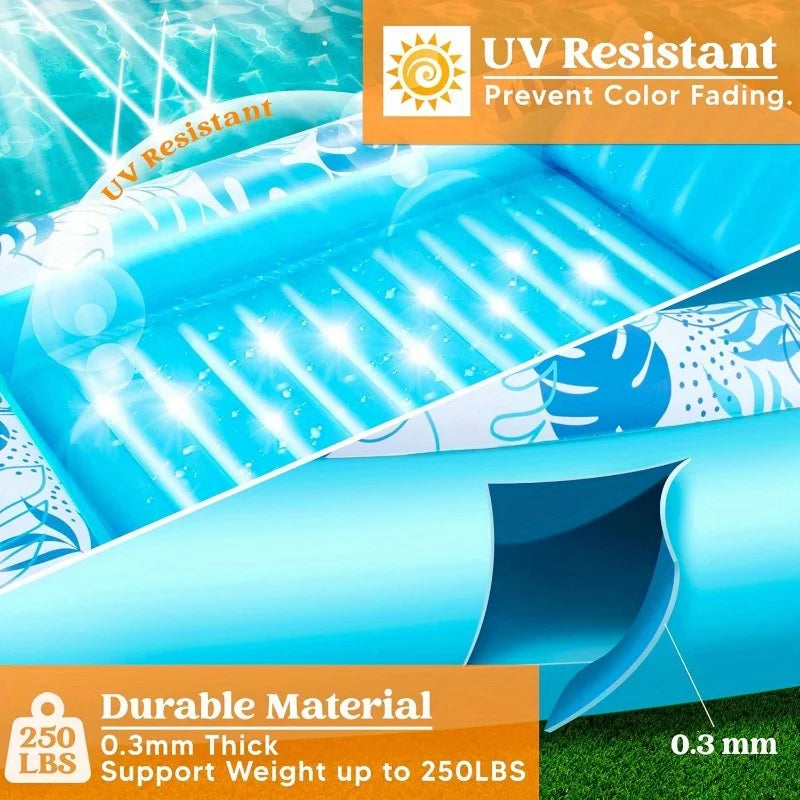 4 in 1 Suntan Raft Inflatable Floatie Tanning Pool