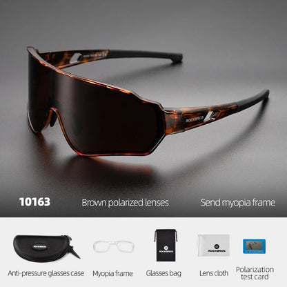 Photochromic Polarized Cycling Sunglasses Inner Frame Goggles