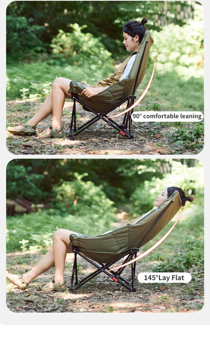 High Back Moon Chair Camping Outdoor Adjustable Lounge Chair