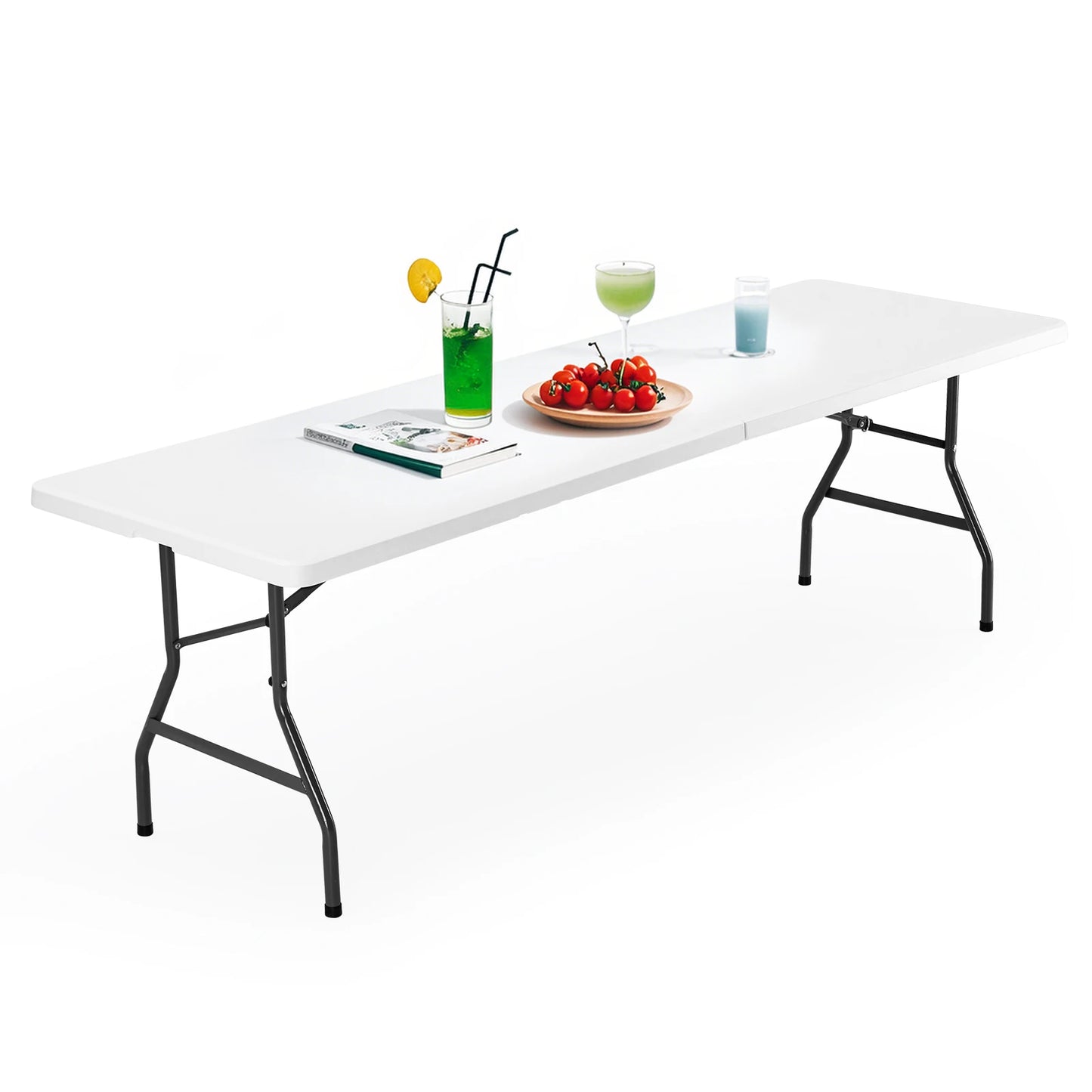 4/6/8 FT Portable Indoor Outdoor Heavy Duty Foldable Table