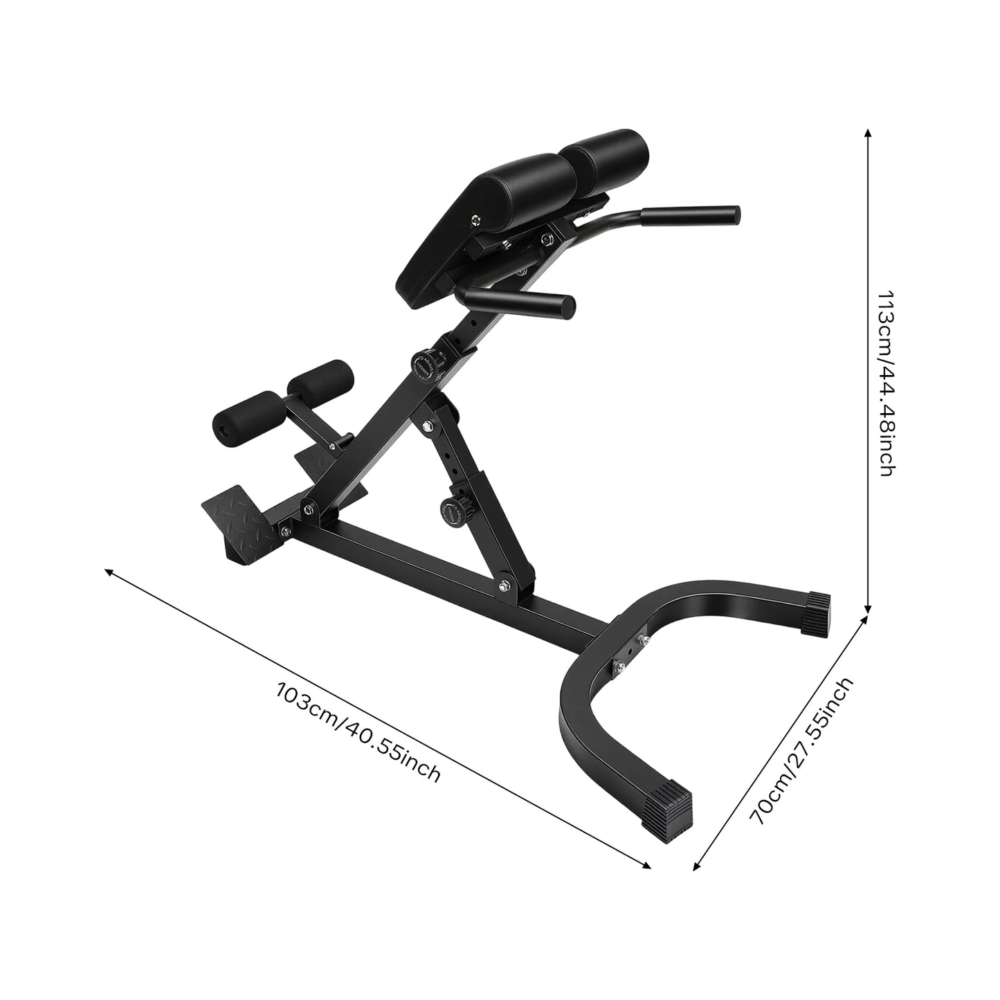 Roman Chair Hyperextension Multi-functional Core Workout Bench for Full Body Muscle Training