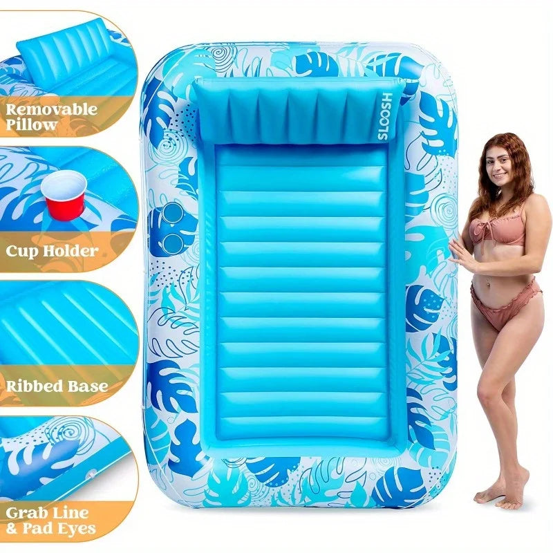 4 in 1 Suntan Raft Inflatable Floatie Tanning Pool