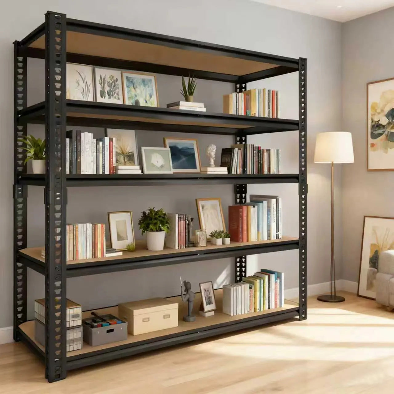 3050 LB Sturdy Metal Garage Shelving System with Adjustable Height.