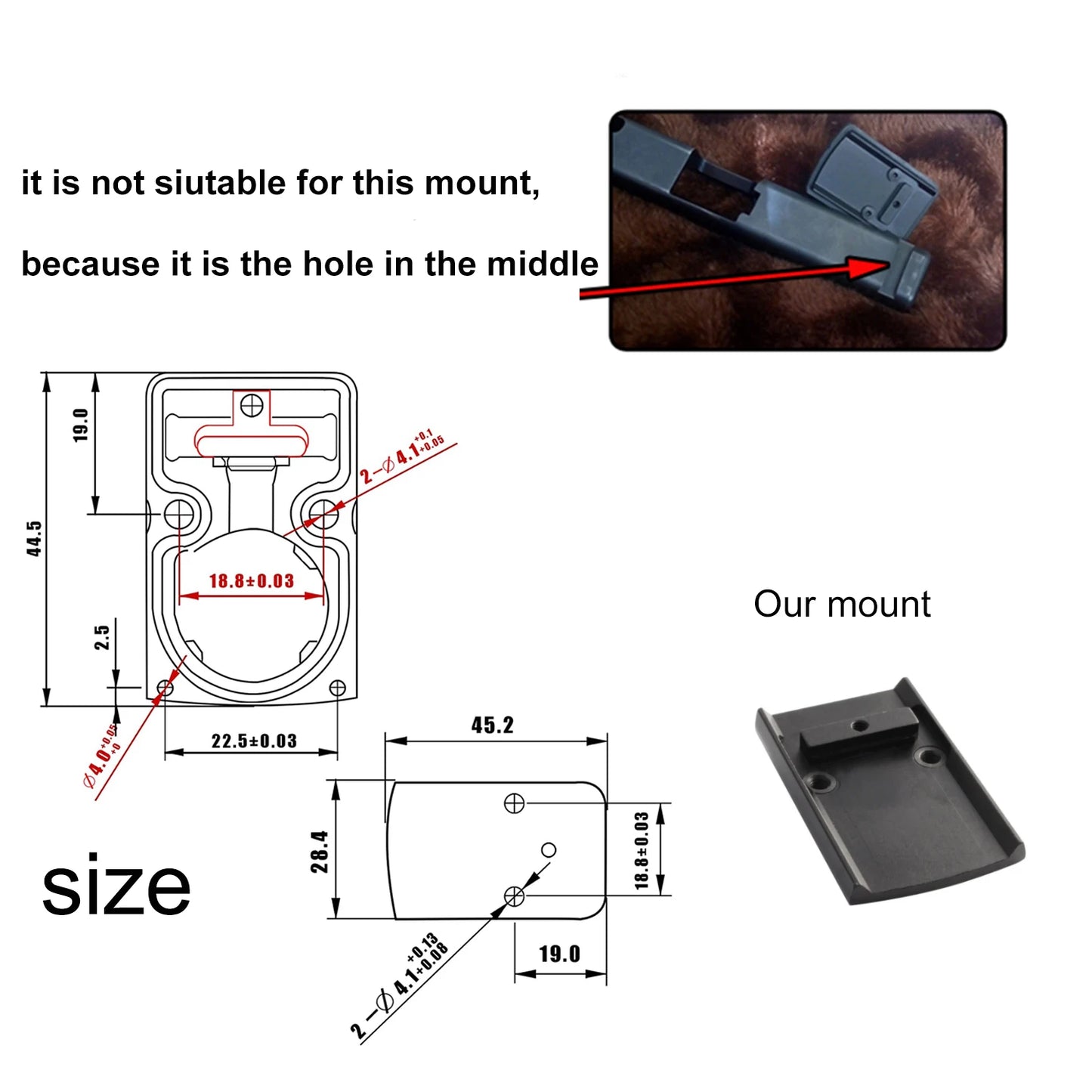 Mini Red Dot Sight Reflex Scope fit 20mm Rail