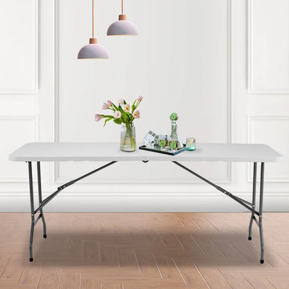 4/6/8 FT Portable Indoor Outdoor Heavy Duty Foldable Table