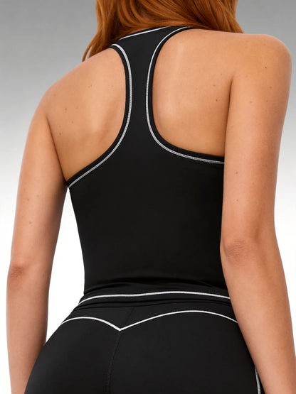 2-Piece Yoga Set, Racing Vest, Outdoor Sports Shorts,  4-Way Stretch Fitness Shorts