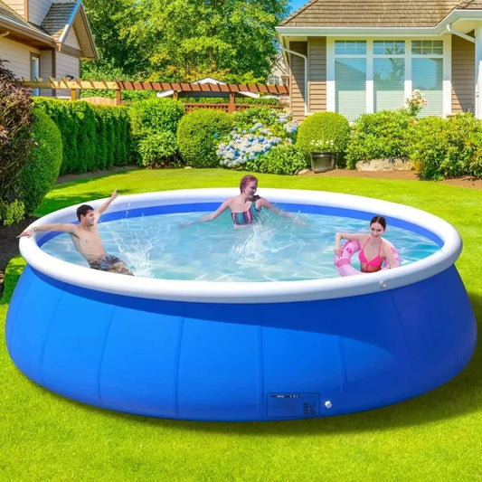 Inflatable Round Swimming Pool for Outdoor, Backyard