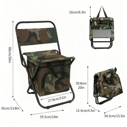 Multi functional portable folding camping & fishing chair,