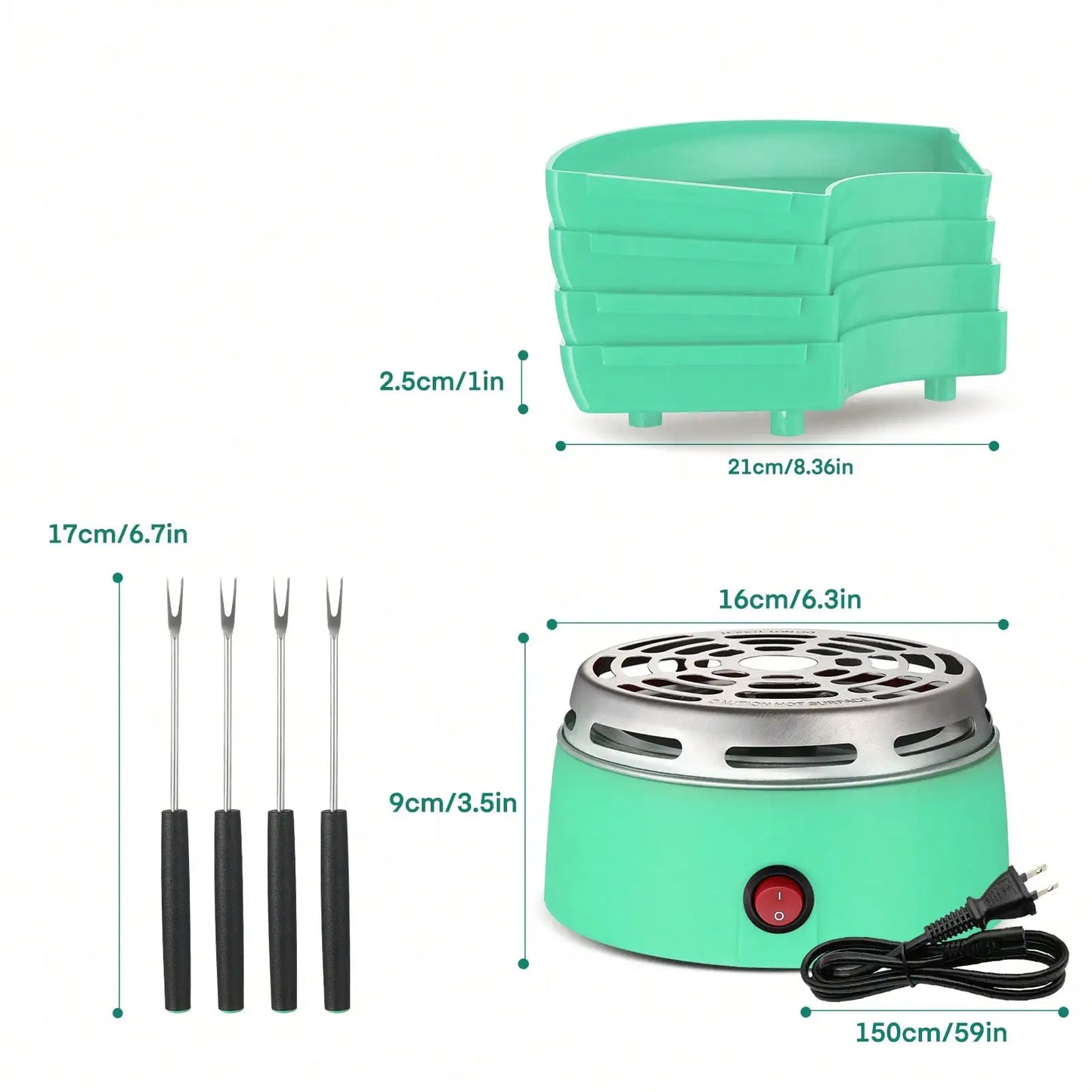 Tabletop Smores Maker Indoor Electric Marshmallow Roaster