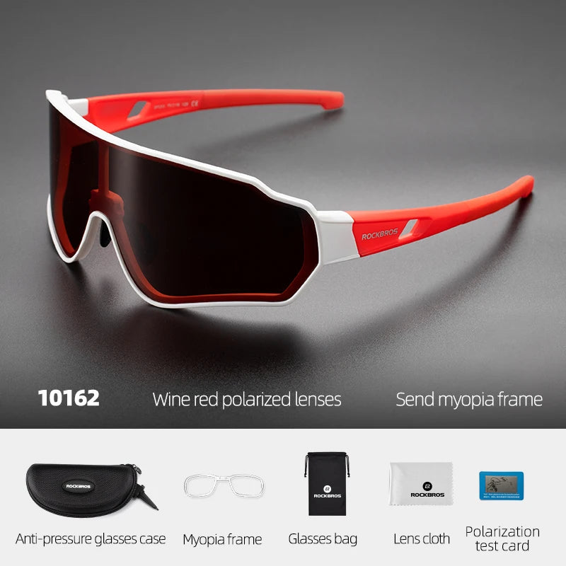 Photochromic Polarized Cycling Sunglasses Inner Frame Goggles