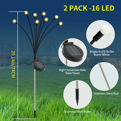 8-Head Solar Firefly Lights LED Solar Lights