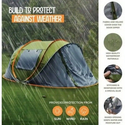 2-Person Easy Pop Up Camping Tent with 2 Doors  Waterproof