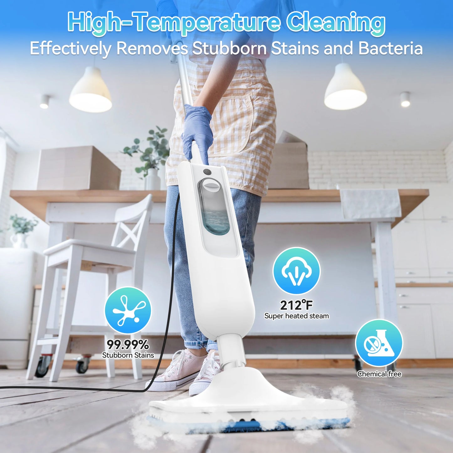 Powerful 6 in 1 Steam Mop and Vac