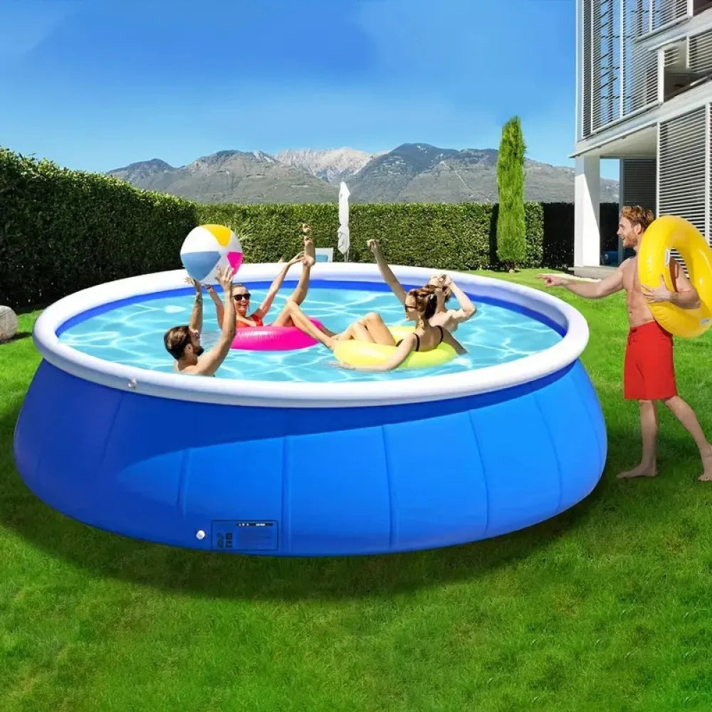 Inflatable Round Swimming Pool for Outdoor, Backyard