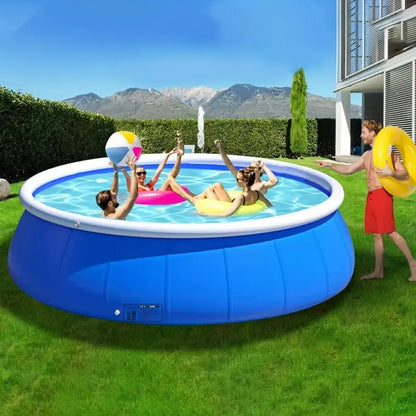 Inflatable Round Swimming Pool for Outdoor, Backyard