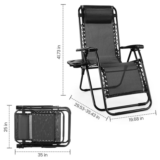 Set of 2 Zero Gravity Lounge Chairs