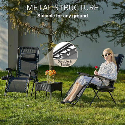 Set of 2 Zero Gravity Lounge Chairs