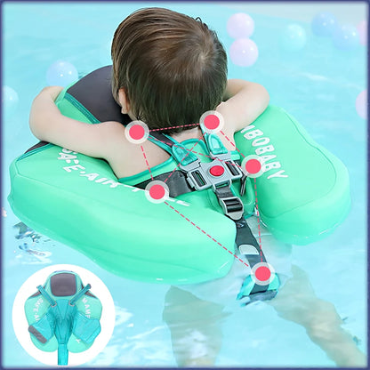 Baby Float with Sunshade Canopy and Crotch Strap.