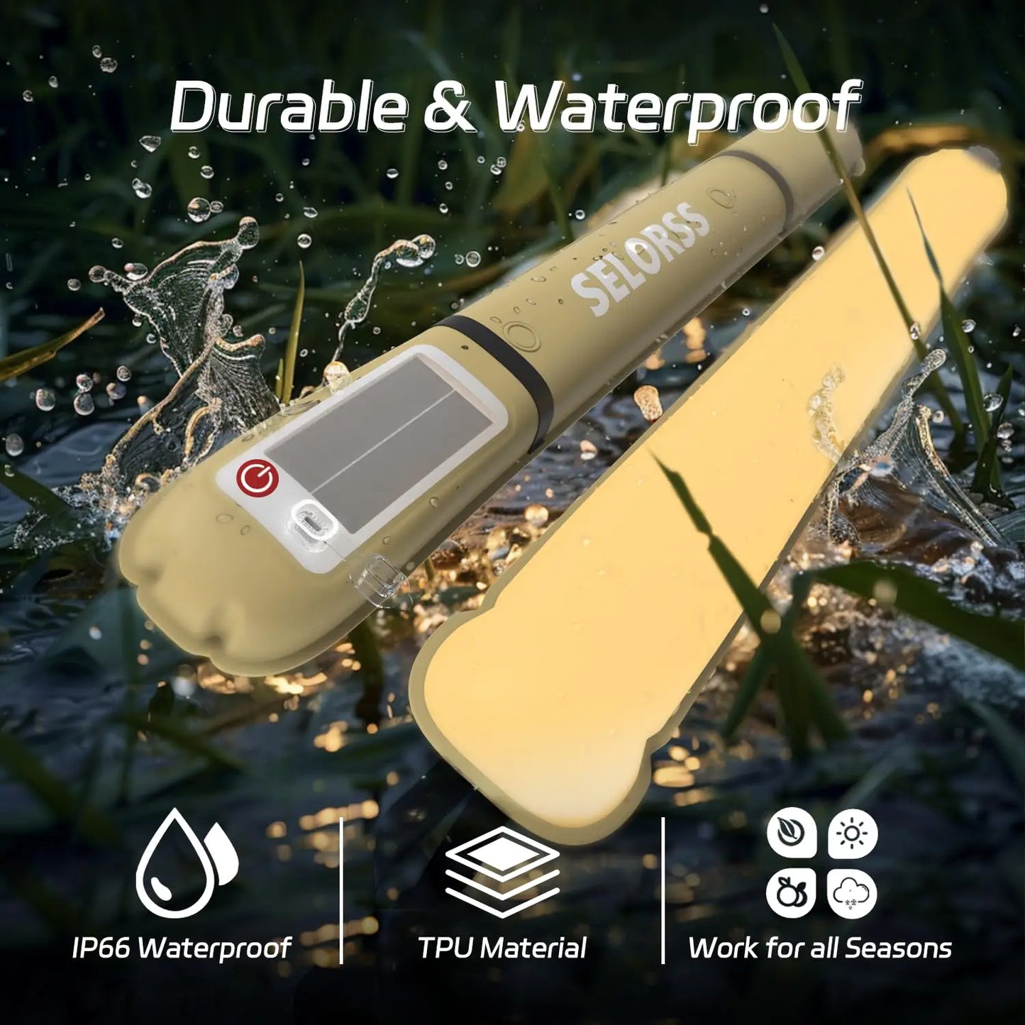 Rechargeable Camping Lantern 2000mAh Folding Portable Waterproof