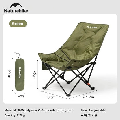 High Back Moon Chair Camping Outdoor Adjustable Lounge Chair