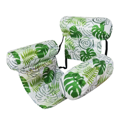 Inflatable Floating Lounger Chair with Arm & Backrest for Pool, Lake or Beach