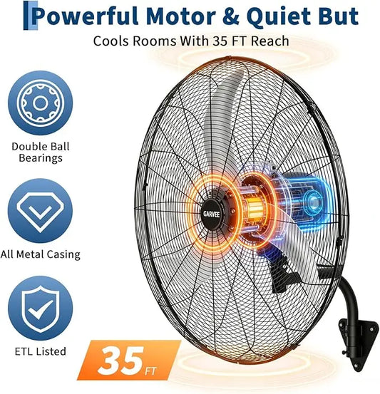 18-24In Wall Mount Misting Oscillating Fan