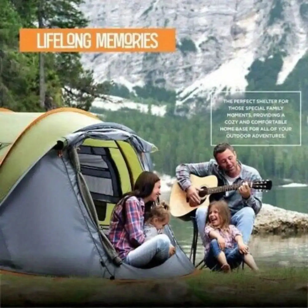 2-Person Easy Pop Up Camping Tent with 2 Doors  Waterproof