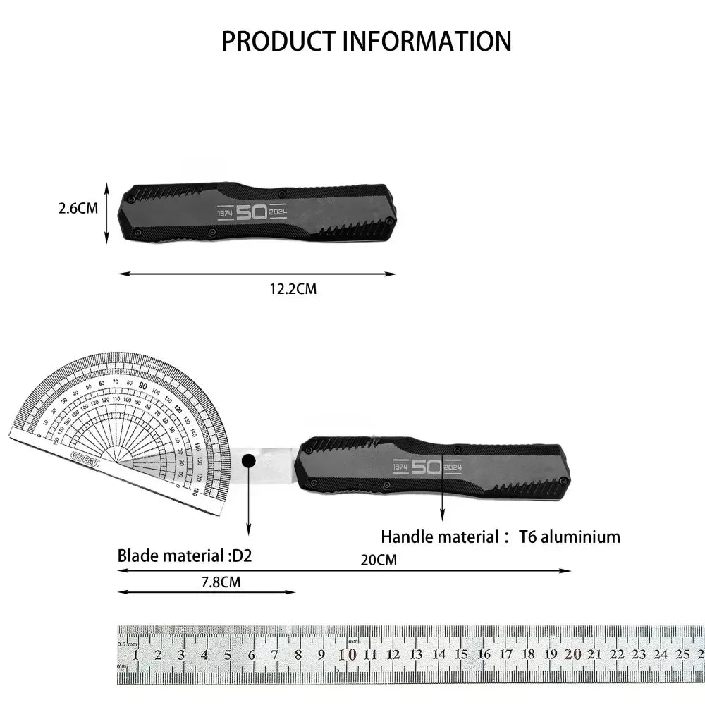 Livewire K50 Pocket Knife D2 Steel Blade T6 Aluminum Handle