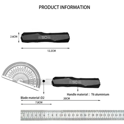 Livewire K50 Pocket Knife D2 Steel Blade T6 Aluminum Handle