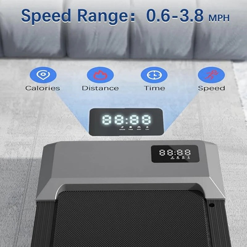 300lbs Capacity 2in1 Walking Running Exercise Machine With LCD Digital Data Display
