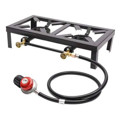 Double Burner Cast Iron Outdoor  Propane Stove