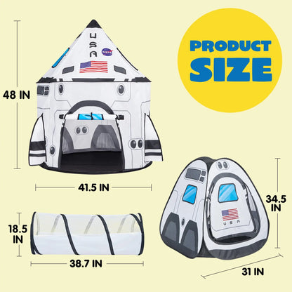 Rocket Ship 3-Piece Play House Tent