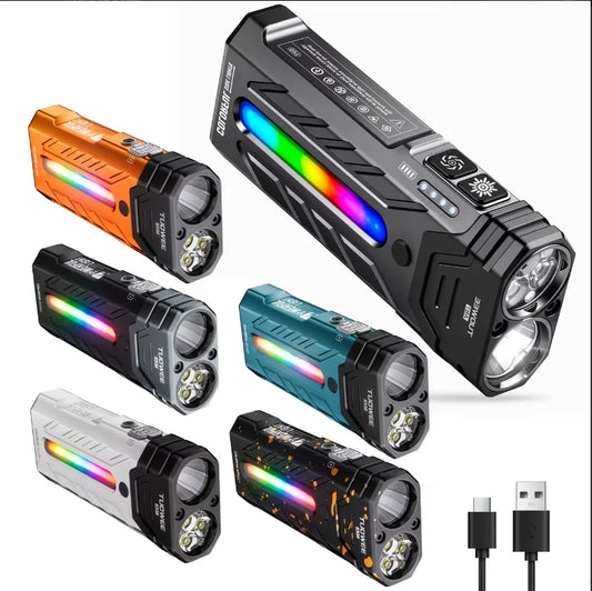 Rechargeable Magnetic LED Flashlight.  Ambient Light, Spotlight & Floodlight,